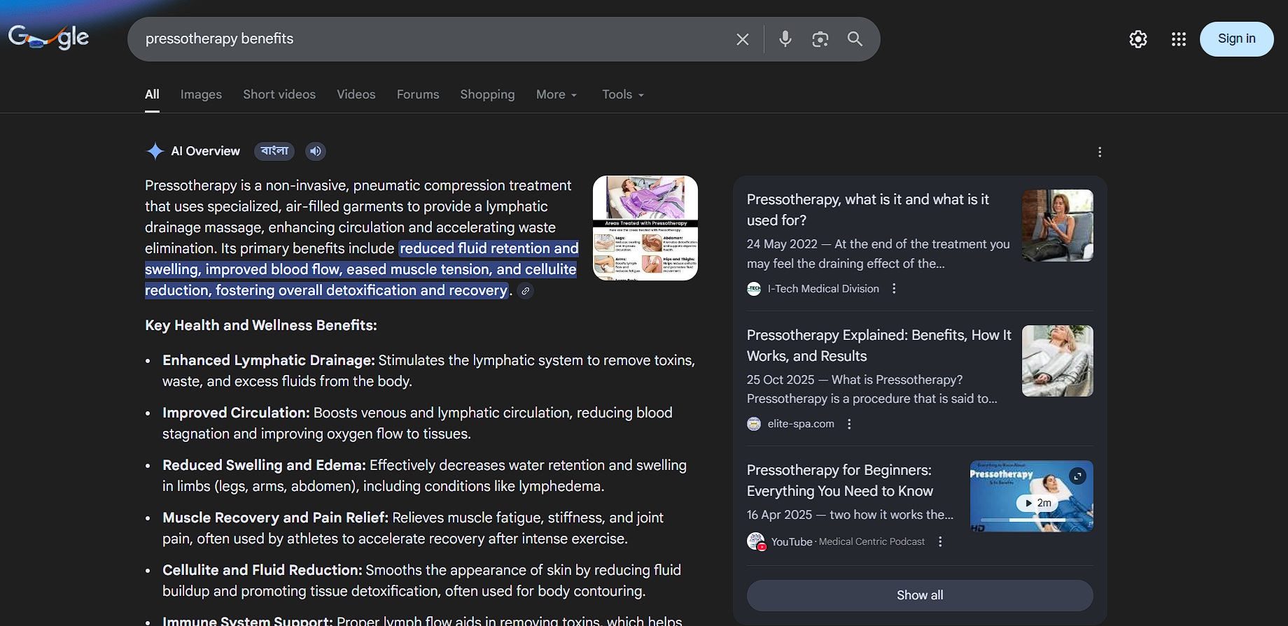 Showing ranking for my clients website in Google Overviews