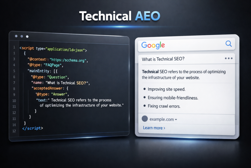 Technical AEO (Structured Data & Schema Visualization)