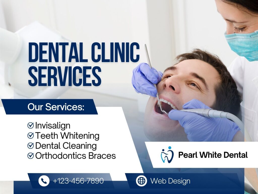Web design mockup for dental clinic